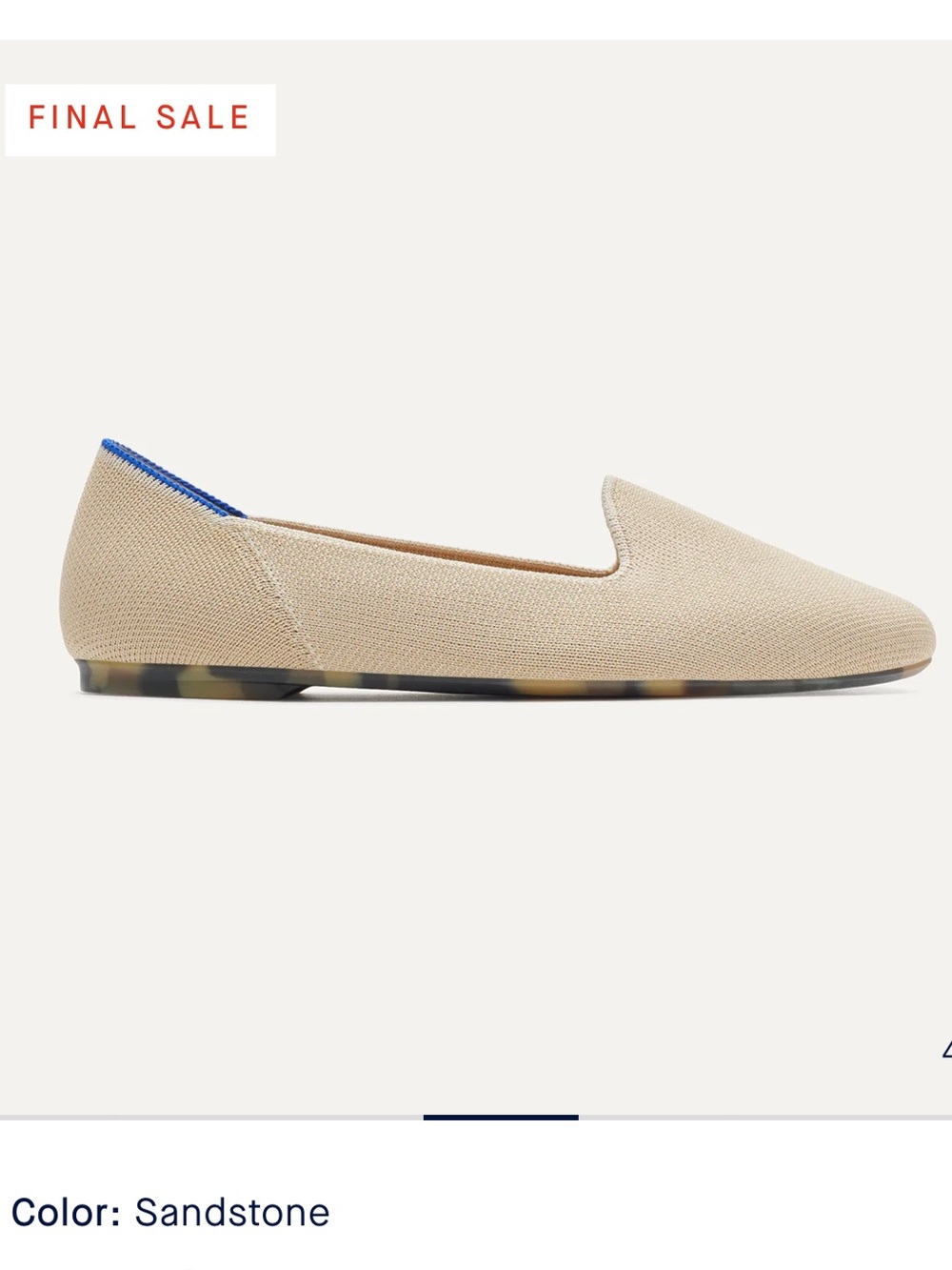 Rothy’s The Lounge Loafer in Sandstone Cream - Picture 4 of 14
